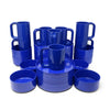 Blue Massimo Vignelli for Heller Dinnerware - Set of 32