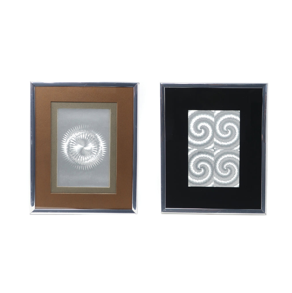 Pair of Vintage Framed Illusionary Op Art by Manifestations