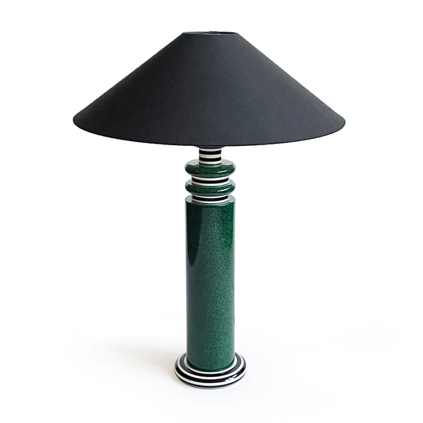 1980s French Postmodern Striped Table Lamp by Olivier Villatte