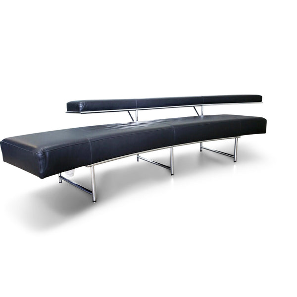 Black Leather Monte Carlo Sofa by Eileen Gray for ClassiCon