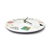 "MULTI-COLOR" Corian Wall Clock by Kim Mullis as Wilderness Bodies