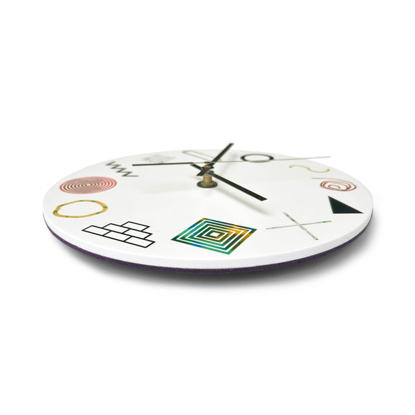 "MULTI-COLOR" Corian Wall Clock by Kim Mullis as Wilderness Bodies