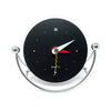 1980s Postmodern Chrome Rocking Desk Clock