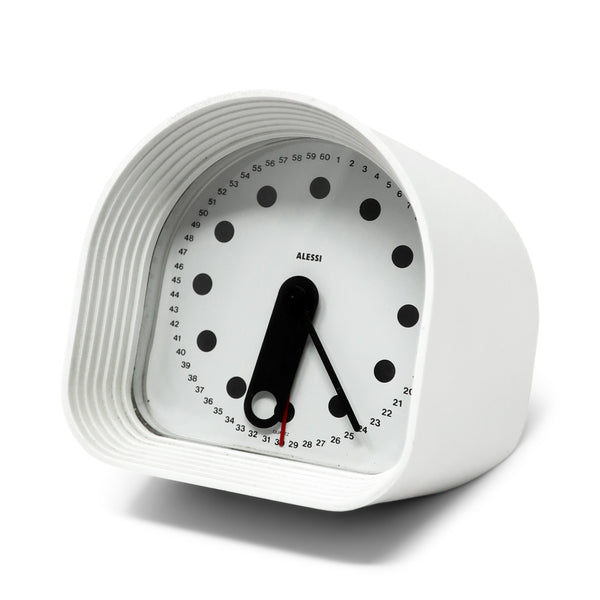 White Optic Clock by Joe Colombo for Alessi