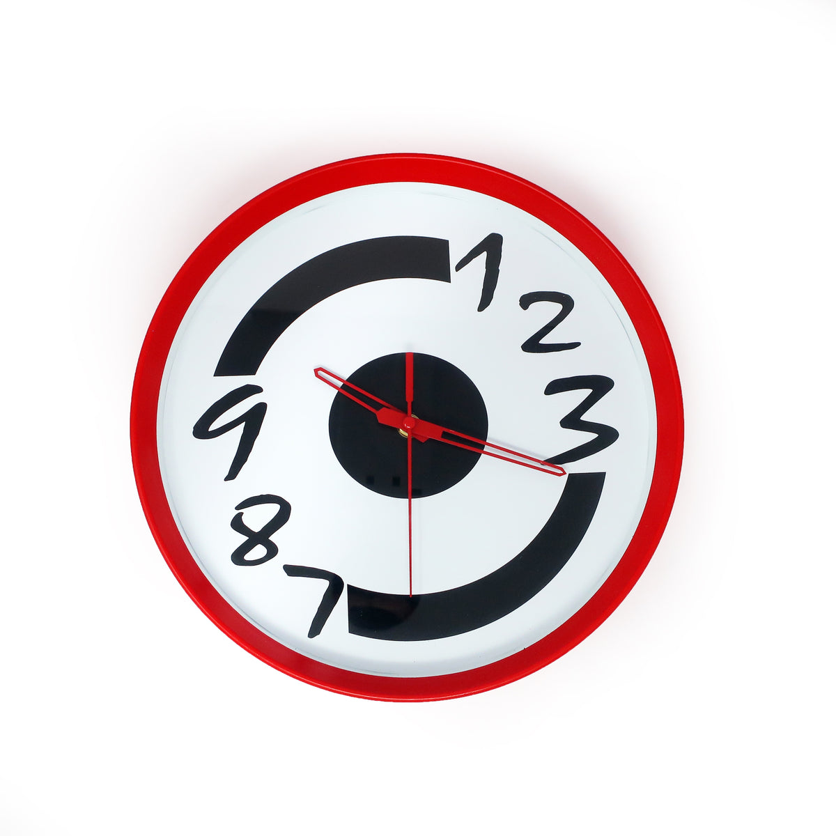 1980s Postmodern Red Wall Clock | Tenon Design
