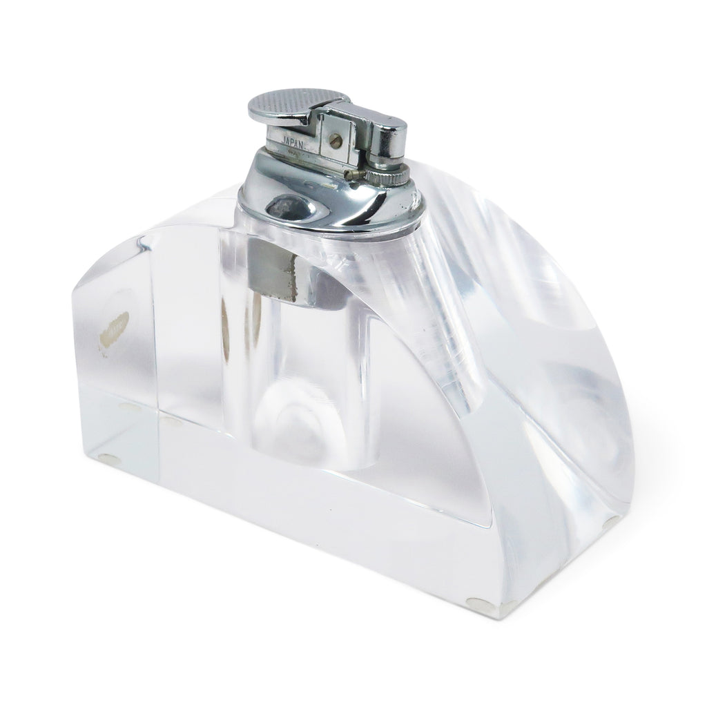 1980s Lucite Astrolite Table Lighter by Ritts Co. of Los Angeles