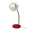 1960s Red & White Gooseneck Desk Lamp