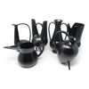 Set of Six 1990s Italian Bucchero Ceramic "Gubbio" Vessels by Gio Ponti for Neoponti/Costantino