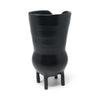 1990s Italian Bucchero Ceramic "Gubbio" Split-Rim Vessel by Gio Ponti for Neoponti/Costantino