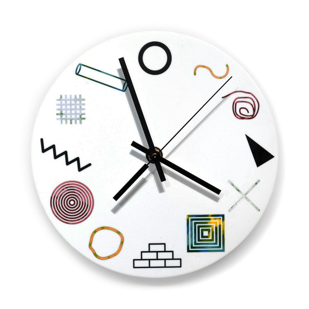 "MULTI-COLOR" Corian Wall Clock by Kim Mullis as Wilderness Bodies