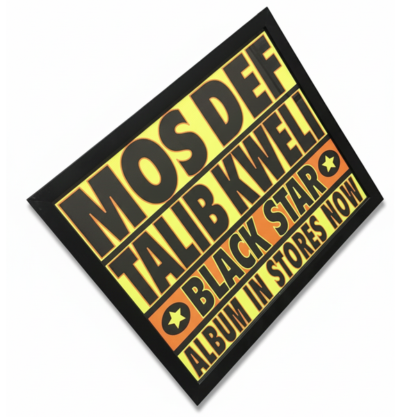 Original 1998 Mos Def & Talib Kweli are Black Star Framed Promo Poster