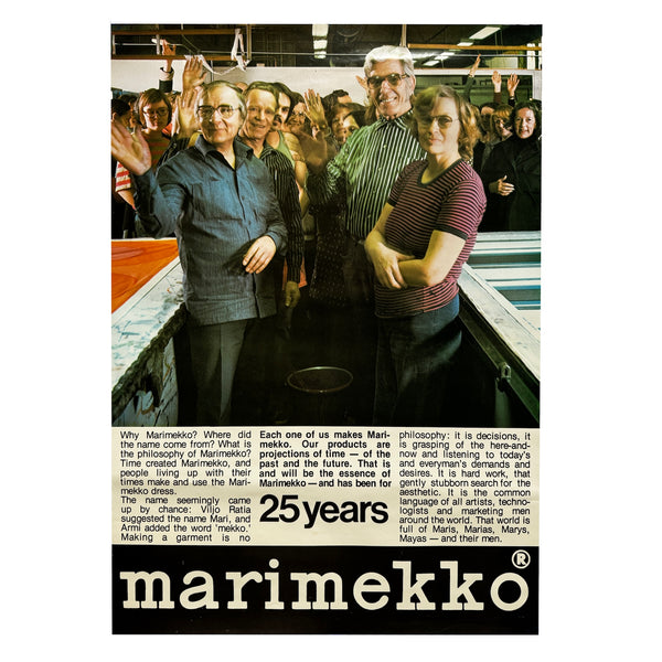 1970s 25th Anniversary Marimekko Poster