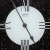 1980s Postmodern Reverse Painted Glass Wall Clock by Empire Art