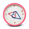 1980s Pink Funtime Heart Wall Clock by Canetti