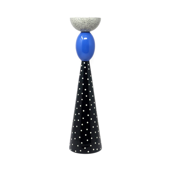 Postmodern Studio Ceramic Tall Candlestick by Michael Duvall