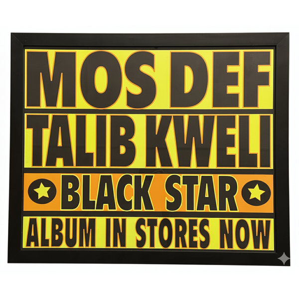 Original 1998 Mos Def & Talib Kweli are Black Star Framed Promo Poster