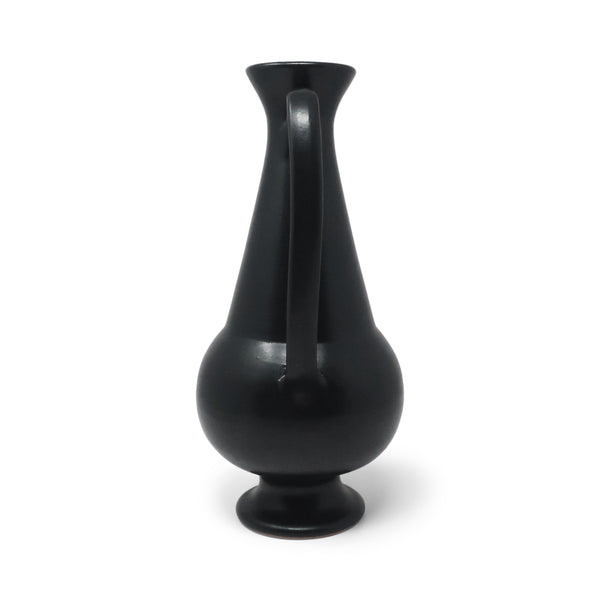1990s Italian Bucchero Ceramic "Gubbio" Two-Handled Amphora by Gio Ponti for Neoponti/Costantino