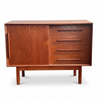 1970s Scandinavian Modern Teak Credenza / Cabinet