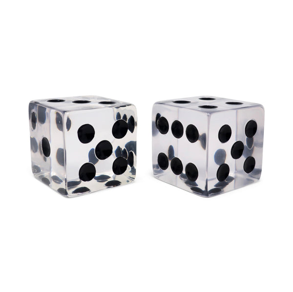 Pair of Vintage Large Lucite Dice