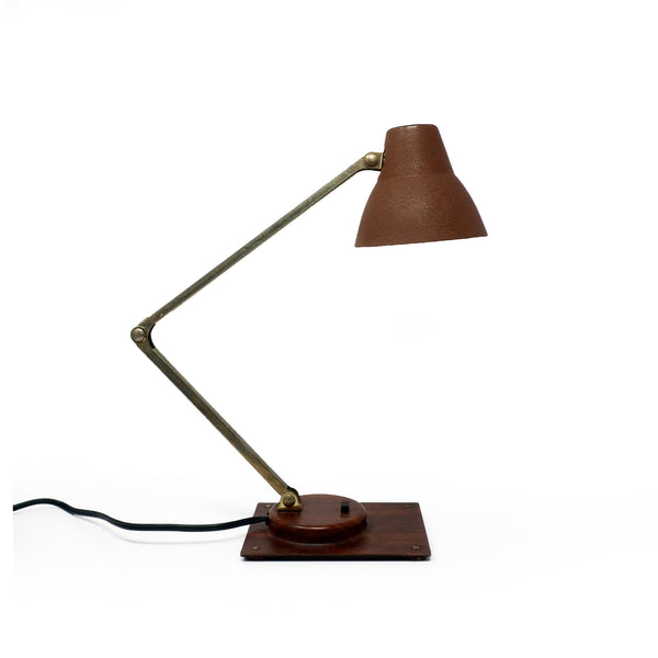 Vintage Brown Tensor Folding Desk Lamp
