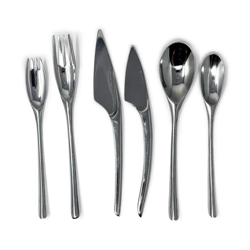 Instrumenta Stainless Steel Flatware by Lino Sabattini for Zani & Zani - Service for 8