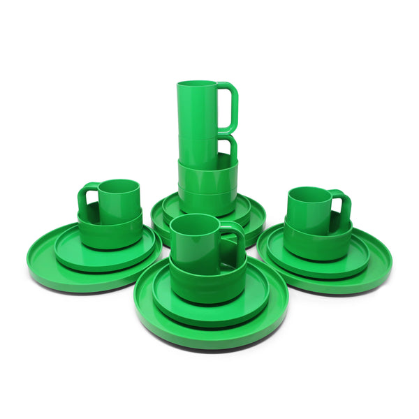 Green Massimo Vignelli for Heller Dinnerware - Set of 20