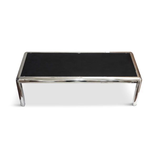 1970s Chrome and Glass Coffee Table