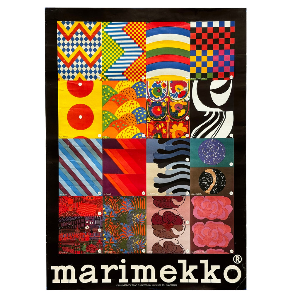 1980s Marimekko Designs Promotional Poster Tenon Design