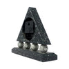 1980s Triangular Black Splatter Paint Desk Clock