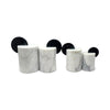 Italian Postmodern Marble Lidded Canisters - Set of Four