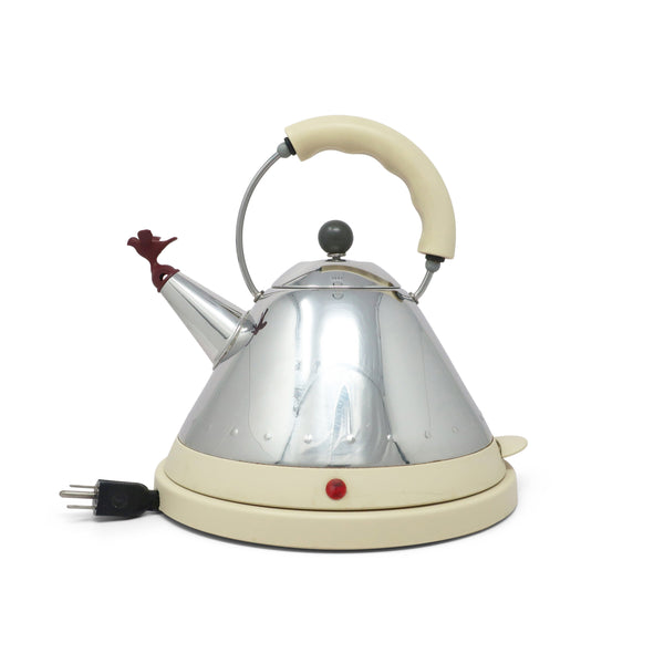 Cream MG32 Electric Kettle by Michael Graves for Alessi