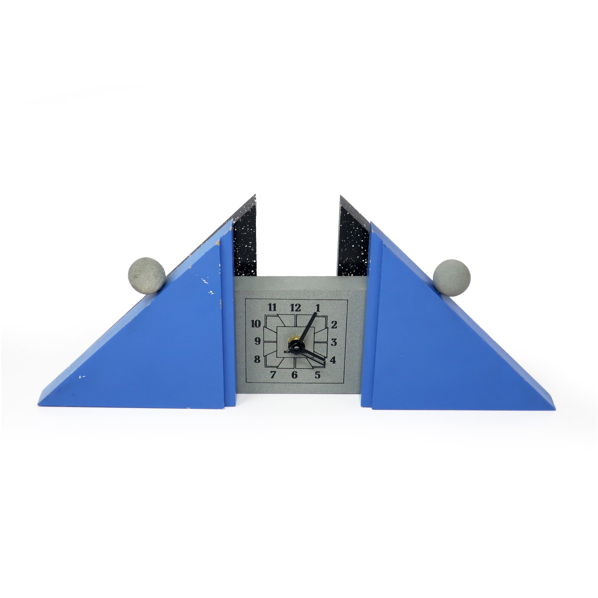 1980s French Postmodern Mantle Clock