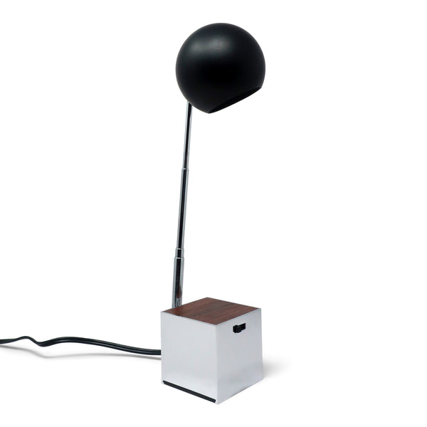 Silver and Black Lytegem Desk Lamp by Michael Lax for Lightolier