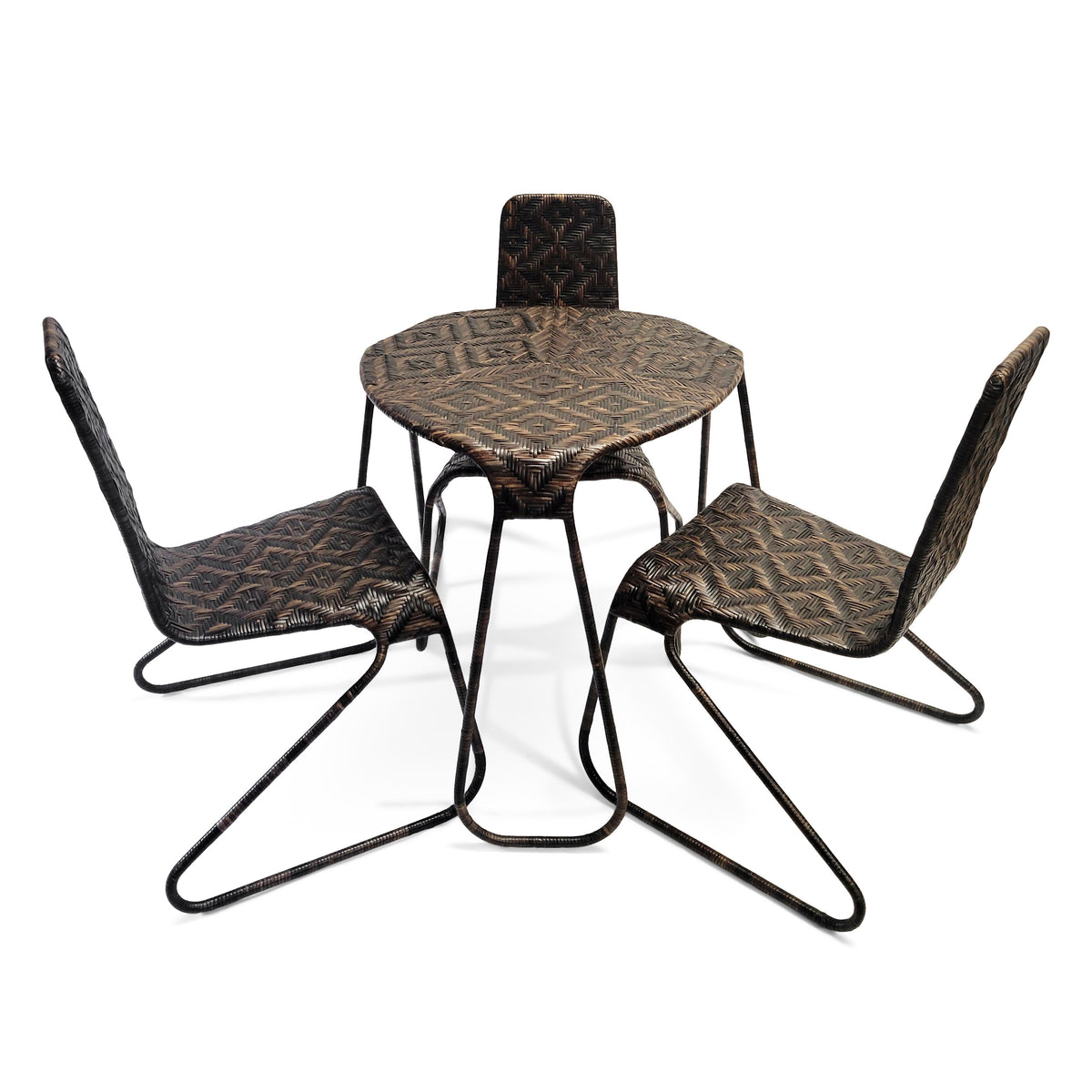 Set of Three Flo Chairs and Dining Table by Patricia Set of Three Flo Chairs and Dining Table by Patricia