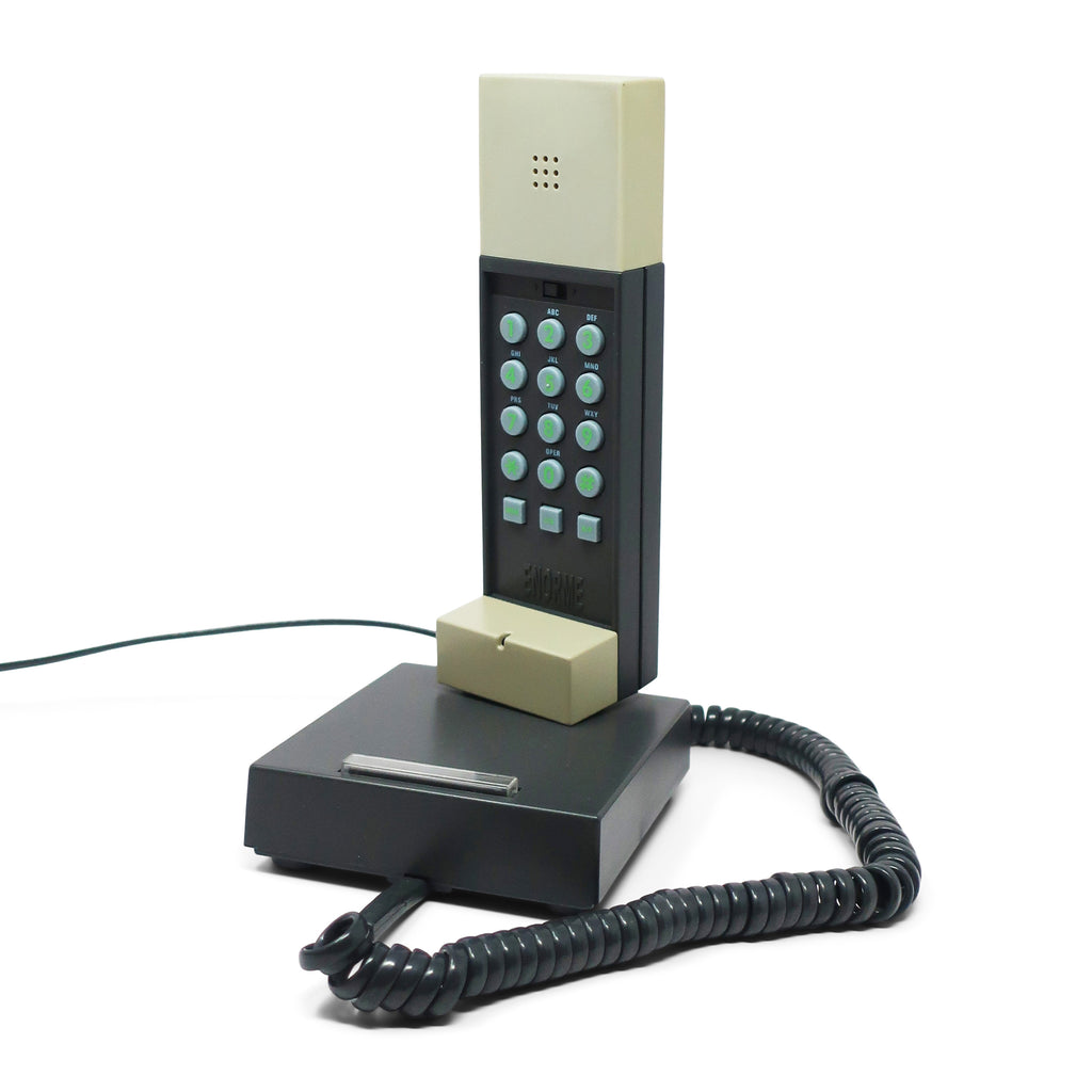 1986 Gray and Black Enorme Telephone by Ettore Sottsass for Enorme