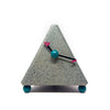 1980s Postmodern Triangular Mantel Clock with Splatter Finish