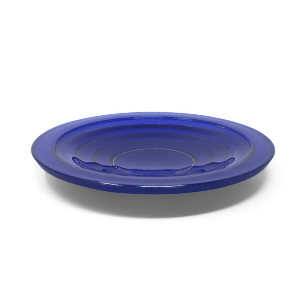 Blue Glass Plate by Fontana Arte