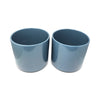 Pair of Vintage Blue-Gray Gainey Planters