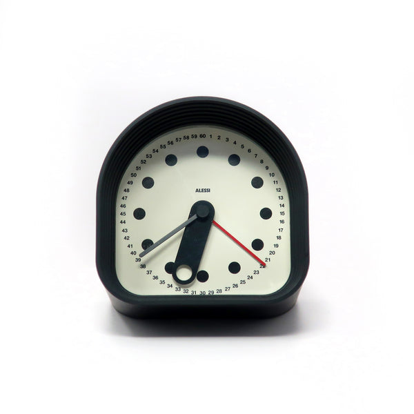 Black Optic Clock by Joe Colombo for Alessi