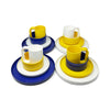 Blue, White and Yellow Massimo Vignelli for Heller Dishes - Service for 4