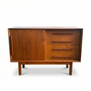 1970s Scandinavian Modern Teak Credenza / Cabinet