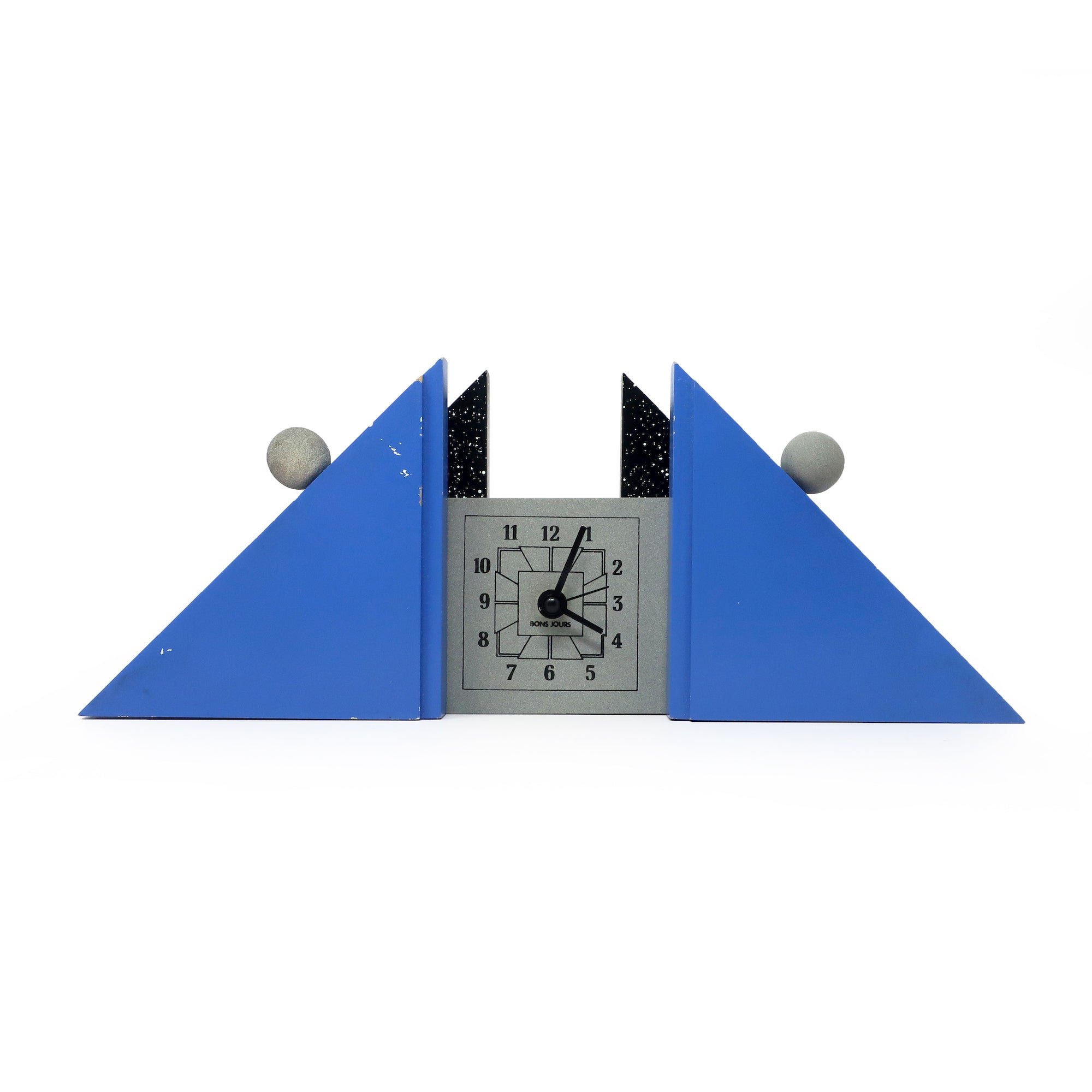 1980s French Postmodern Mantle Clock