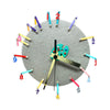 1980s Postmodern Studio Art Wall Clock