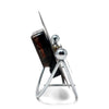 1980s Postmodern Chrome Rocking Desk Clock
