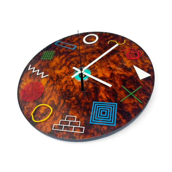"PRIMARY SMOKE" Wall Clock by Kim Mullis as Wilderness Bodies