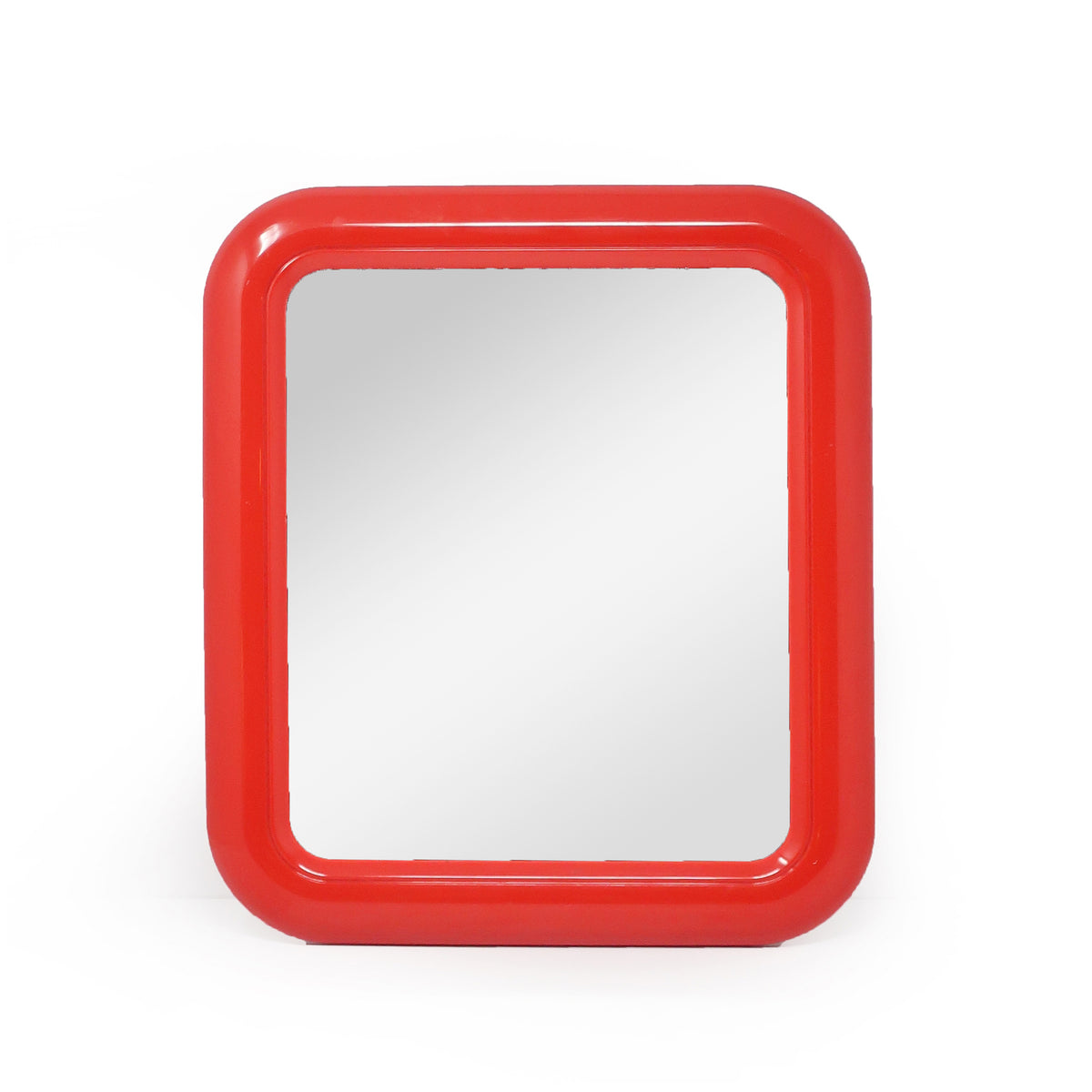 1980s Red Interdesign Rectangular Mirror | Tenon Design