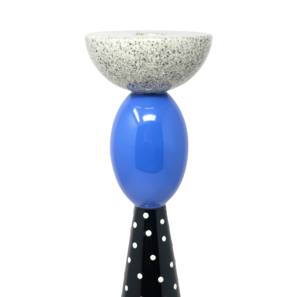 Postmodern Studio Ceramic Tall Candlestick by Michael Duvall