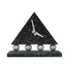 1980s Triangular Black Splatter Paint Desk Clock