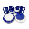 Blue and White Massimo Vignelli for Heller Dishes - Service for 6