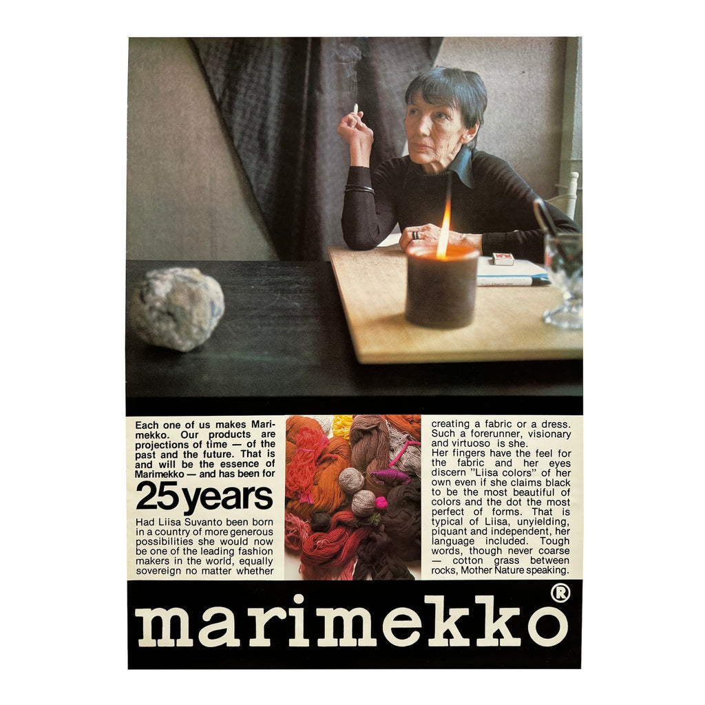 1970s 25th Anniversary Marimekko Poster with Liisa Suvanto